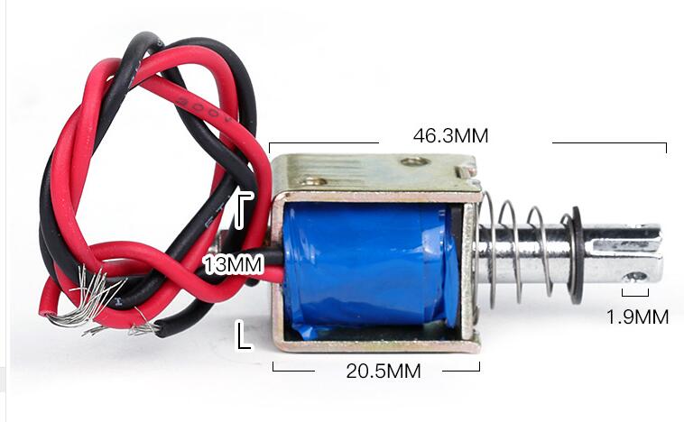 Electroimán solenoide de marco abierto, JF-0520B, 6V, 12V, 24V, 10mm, 0.4N, 40g