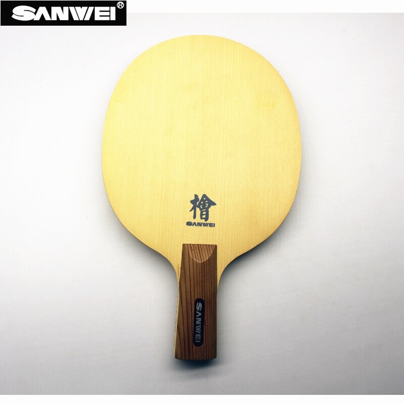 SANWEI H10 Hinoki table tennis blade FL handle CS handle 10mm thickness one ply Hinoki ping pong bat