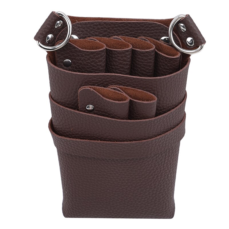 Étui en cuir PU avec ceinture réglable pour ranger les outils de coiffure ciseaux Clips étui peignes haute Capa