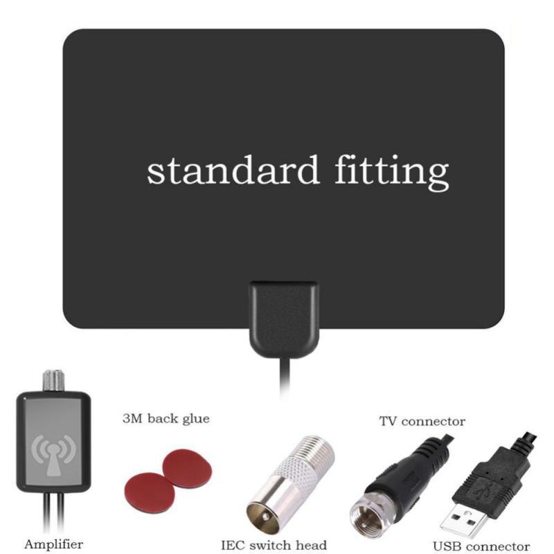 TV 960 Mile Range Mini TV Antenna HD Indoor Digital Antenna ATSC Standard Signal Reception HDTV Box Antenna FM/VHF/UHF High Gain
