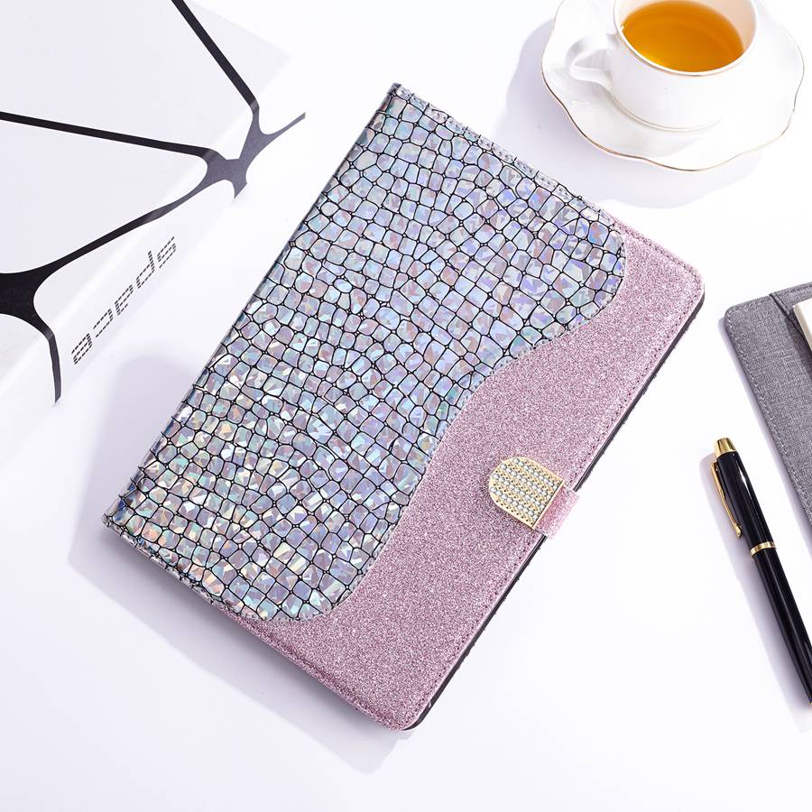 Para Samsung Galaxy Tab E T560 SM-T560 9,6 pulgadas fundas Bling Glitter Smart cuero soporte tabletas funda +