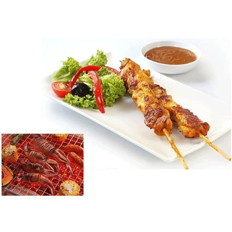 100 stk 30 cmx 2.5mm bambus træ bbq spyd grill grillmåtter engangspinde grill shish træ nål frugt slik kødpind