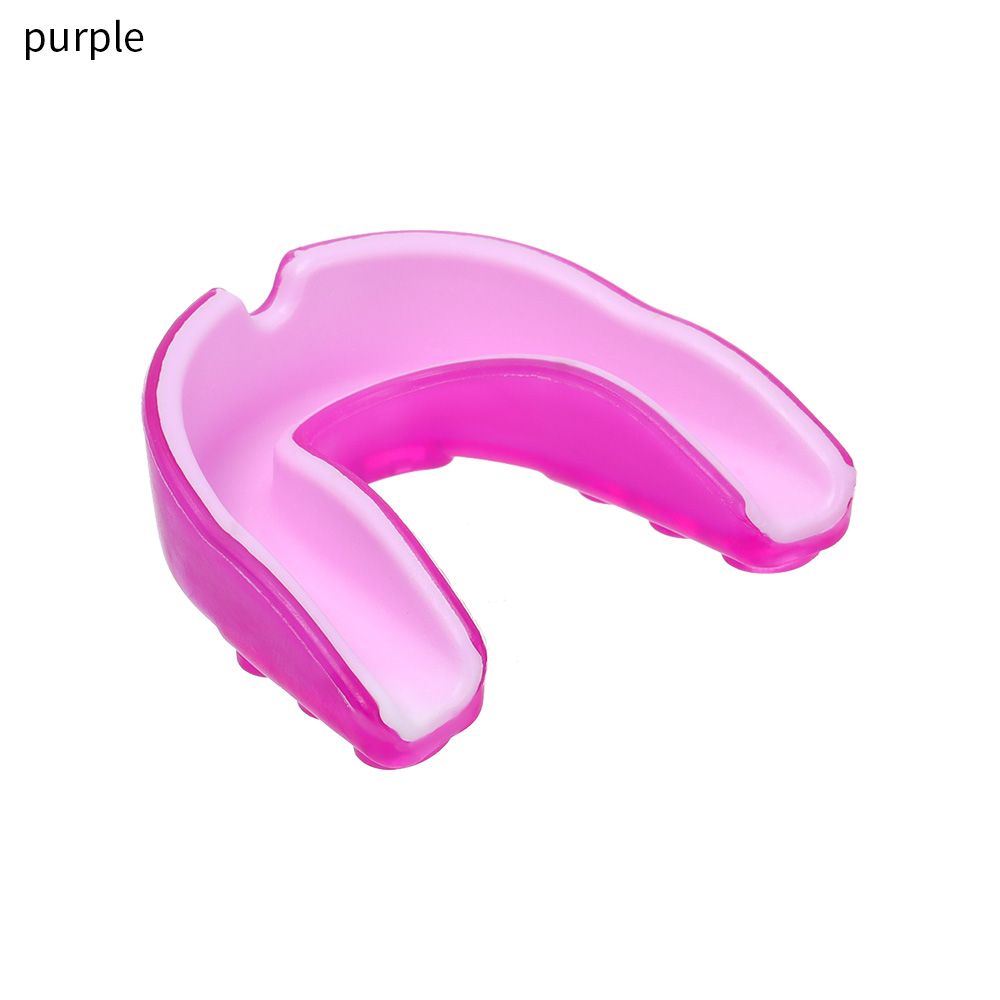 Adult Kids Football Silicone Boxing Gum Shield Teeth Protection Mouth Guard Rugby: purple--
