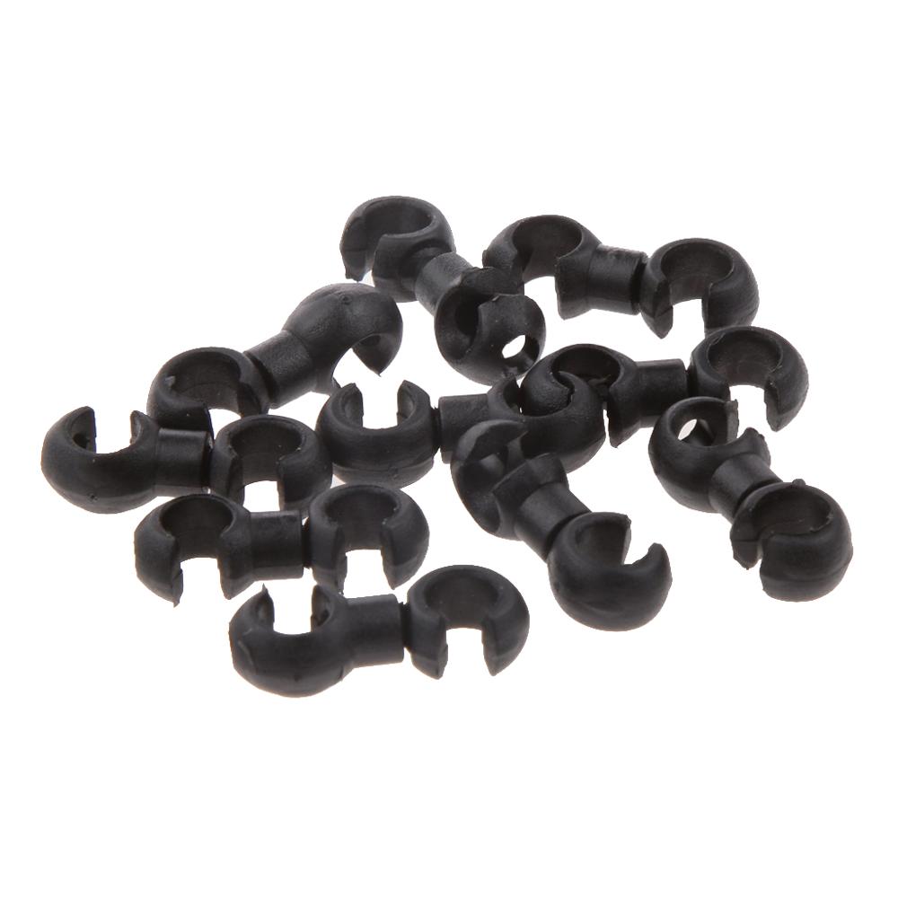 10 stk s stil s-krog bremsekabel cykel c-clips bukkehus fikseringsholder guider til mtb mountain road cykelcykel cykel sort: Bremsekabel clips