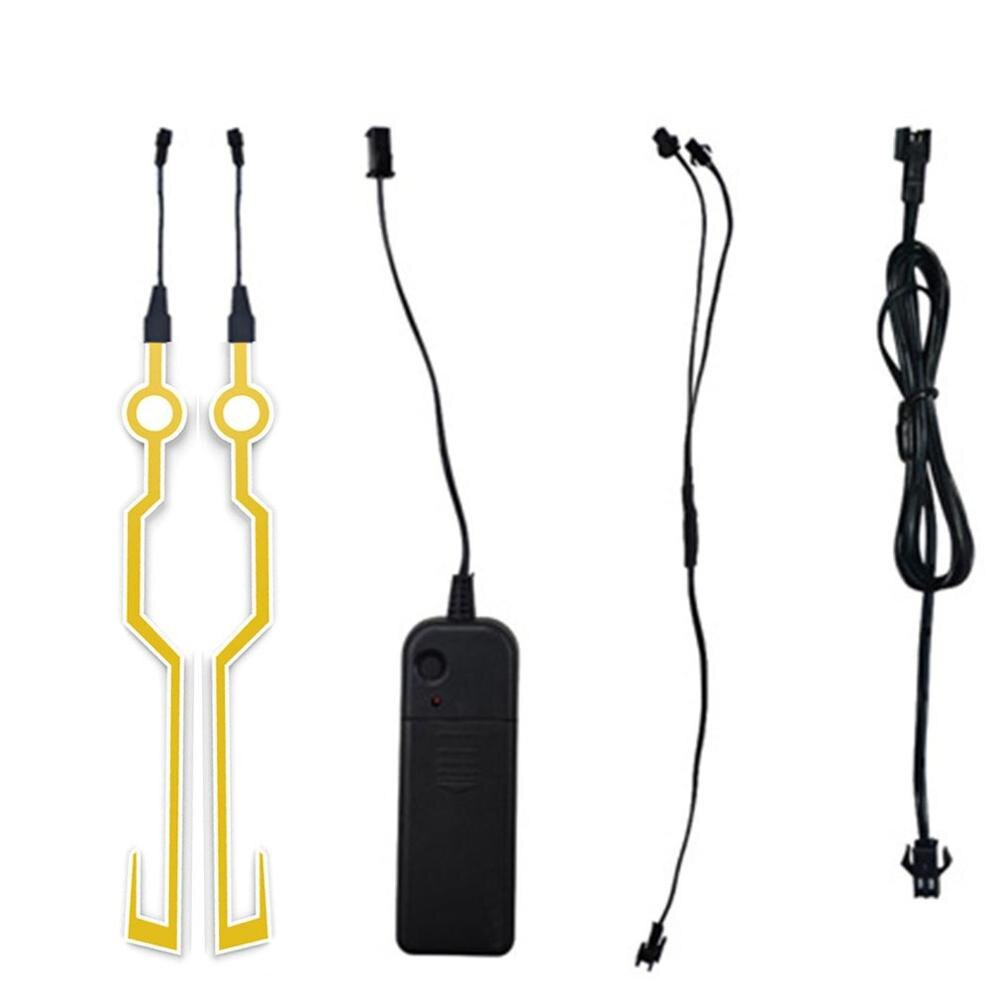 Practical Motorcycle Helmet Light Strip Locomotive Portable Strip Net Red Helmet Light Strip Light Strips: YELLOW