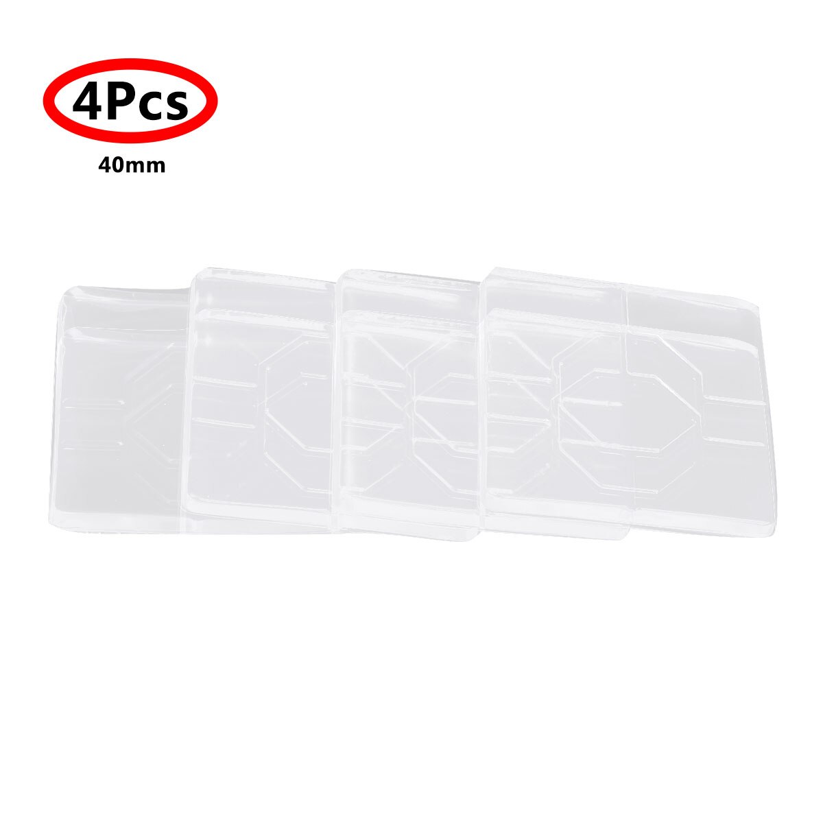 4 Clear Furniture Feet Pads Non Slip Table Chair Legs Grippers Anti-Walking Silicone Stickers Home Scratch Proof Floor Protector: Clear Square 60mm