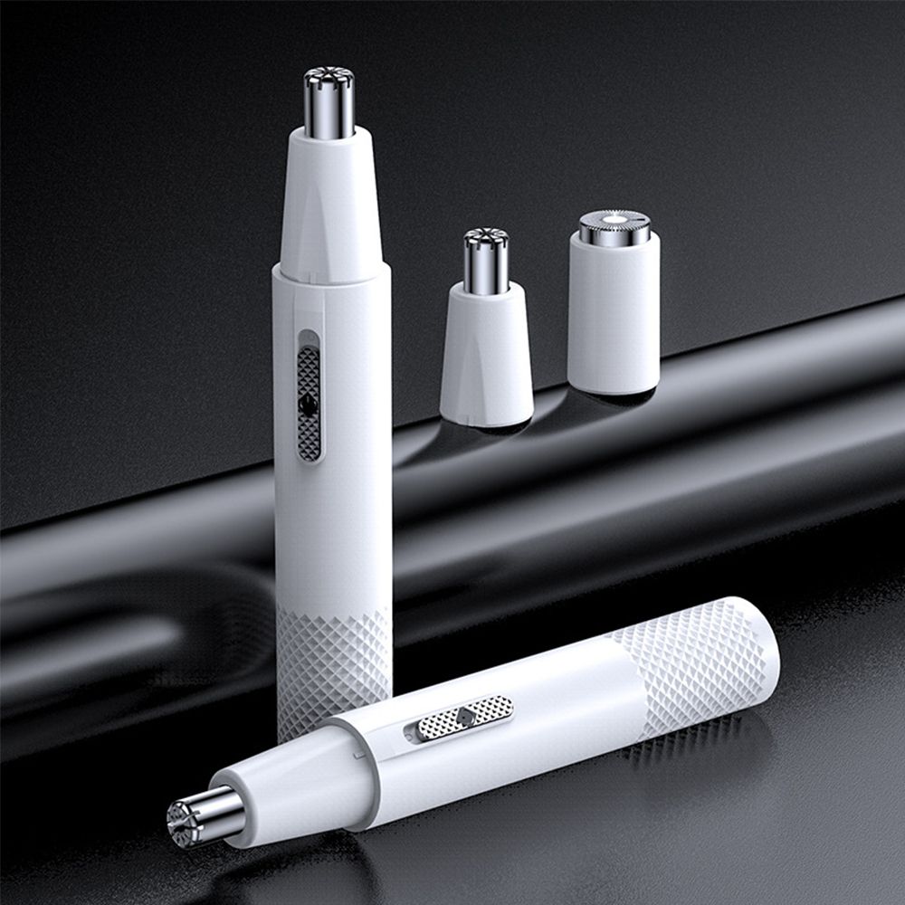 Afeitadora eléctrica recargable para el cuidado de la cara, afeitadora de pelo de nariz, herramienta de depilación, afeitado: white-Single head