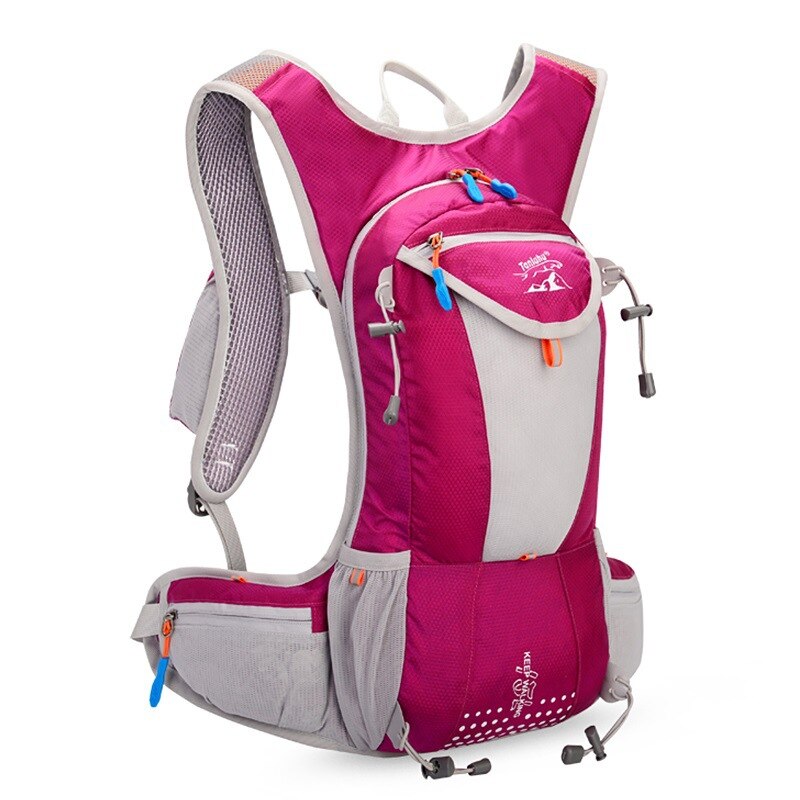 12L draussen Tasche Ultraleicht Fahrrad Rucksack Fahrrad Zubehör Ski zaino mtb Softback Klettern Wandern Laufen Skifahren Radfahren Tasche: Rose