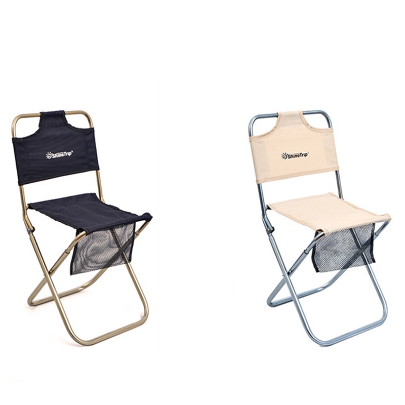 Outdoor Aluminum Alloy Folding Chair Back Folding Horse Drawn Chair Portable Fishing Stool