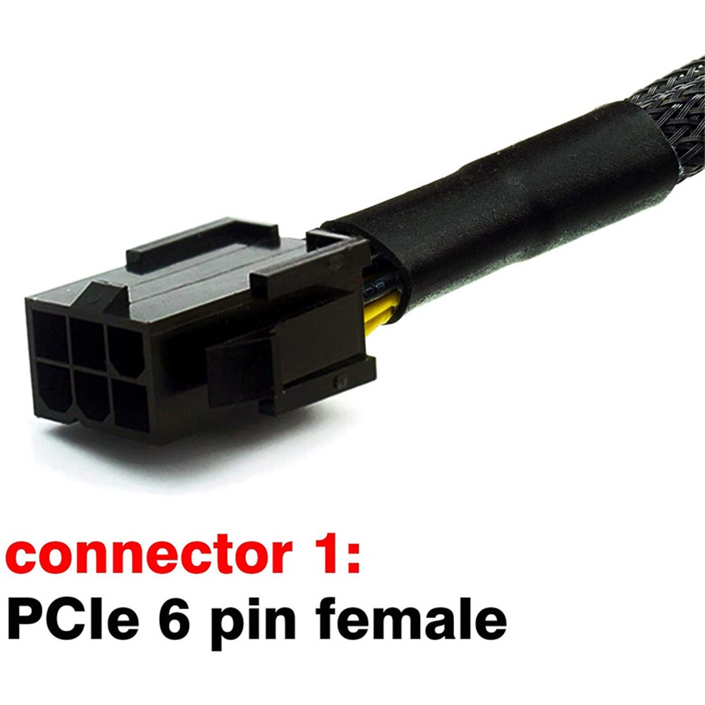 6 stk 6 pin til dual 8 pin strømforsyningskabel pcie pci -e 6 pin til dual 8 pin grafikkort kabel splitter til btc eth mining miner