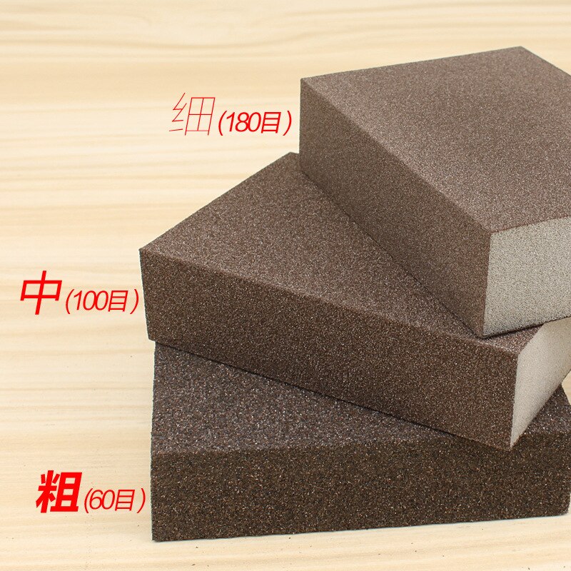 1Pcs Sponge Sand Block Polishing Wood Furniture Jade Wenwan Metal Derusting Polishing Sandpaper Sanding Block Metal Rust Removal