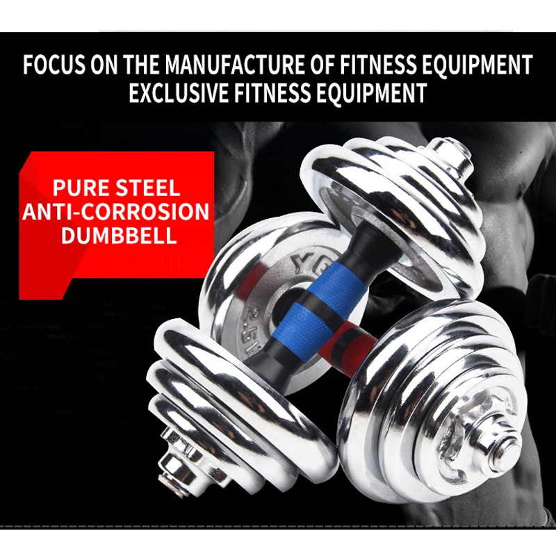 15kg justerbare vekt dumbbells fitness dumbbell galvanisering vekt barer gym dumbbells barbell sett for menn kroppsbygging