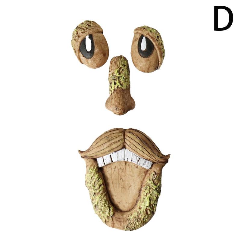 Old Man Tree Hugger Garden Art Outdoor Tree Funny Old Man Face Sculpture Whimsical Tree Face Garden Decoration Funning: D