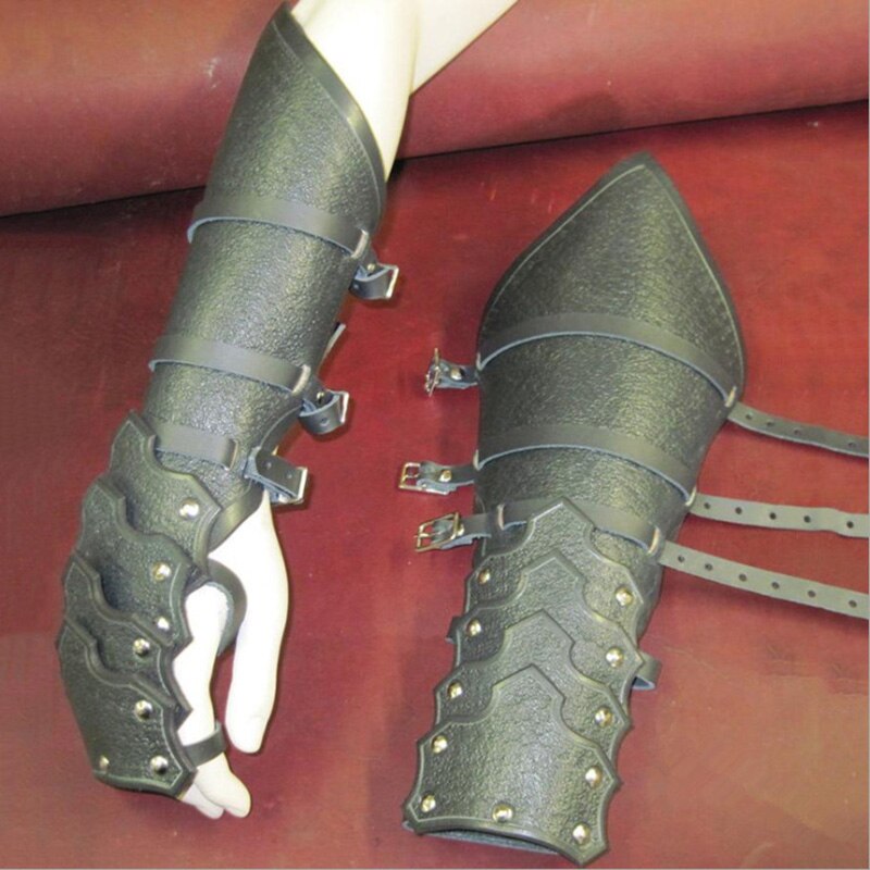 Ritter Armschienen mittelalterlich Armor Handschuh Renaissance Krieger Ranger Leder Spitze-hoch Stulpe Armbinde Breiten Bündchen Bausatz Für Männer Frauen
