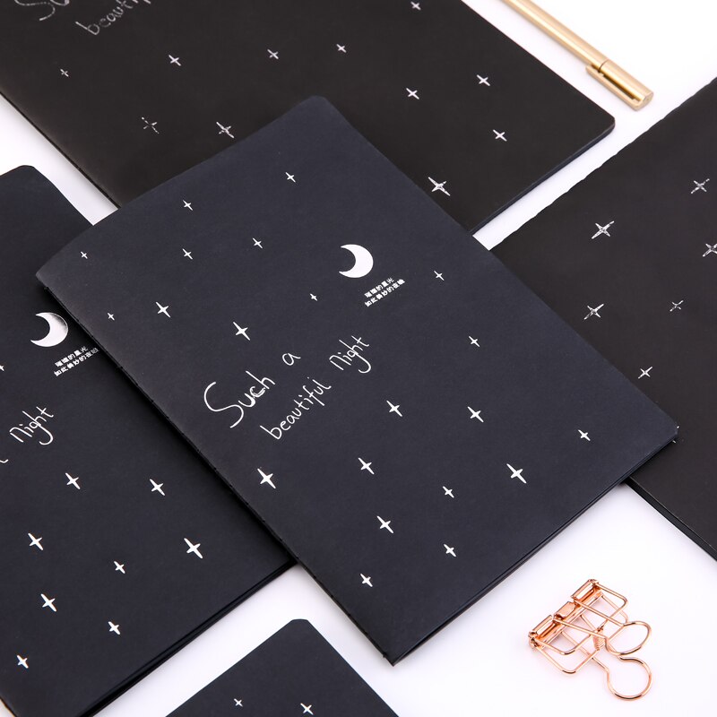 1 Notebook Diary Black Paper Notepad 56K Sketch Graffiti Notebook for Drawing Painting Office School Stationery