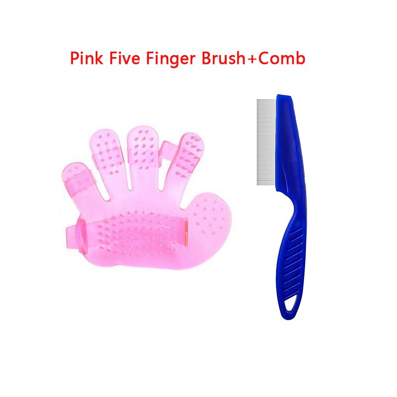 Cepillo de aseo para conejos y hámster, cepillo de baño para animales pequeños, peine para Conejo, 2 unids/set por juego: Pink