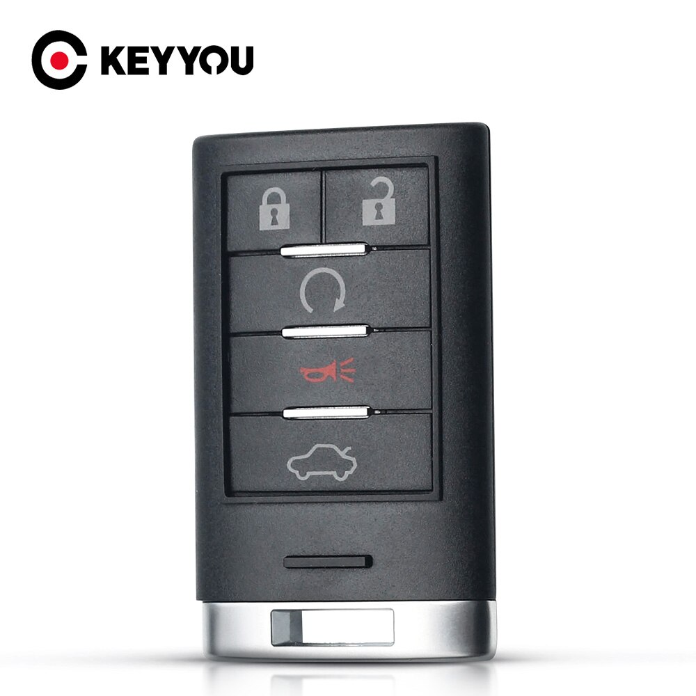 Keyyou Vervanging 5 Knoppen Smart Remote Key Shell Voor Cadillac Cts Xts Dts Srx Ats Escalade Gmc keyless Entry Sleutel