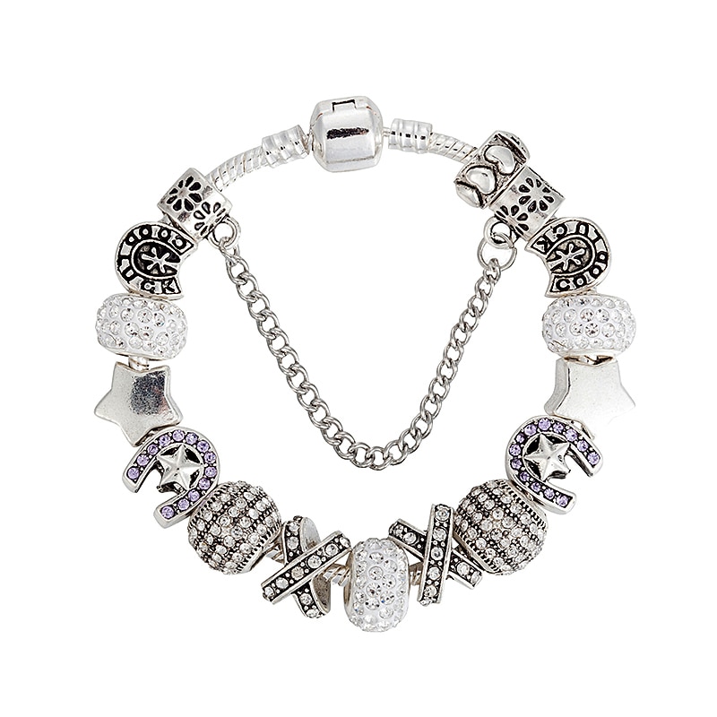 Annapaer catena vintage smykker stjerne kæde charms armbånd & armbånd rhinestone perler armbånd personlighed smykker  b17120