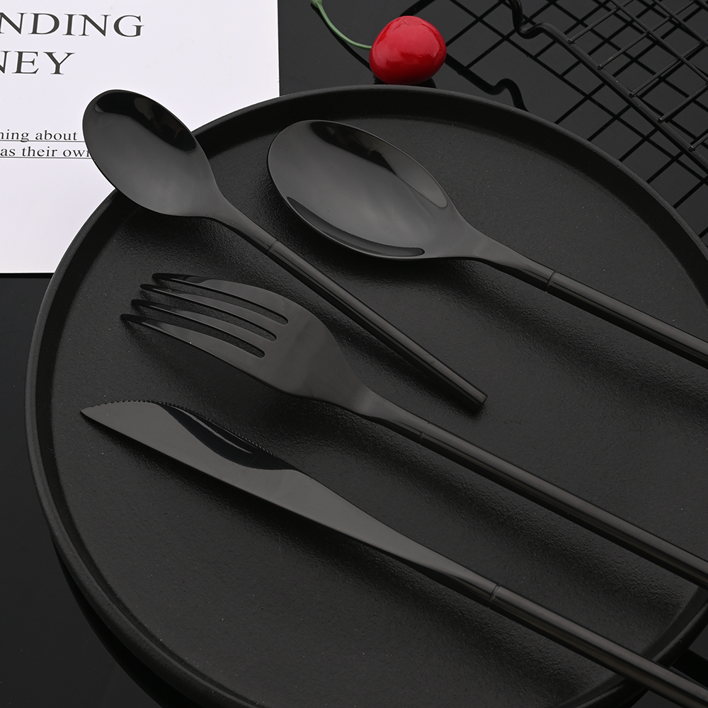 Mirror Luxury Gold 1/2/4Set Flatware Cutlery Set 18/10 Stainless Steel Dinnerware Western Fork Spoon Knife Set Silverware Set
