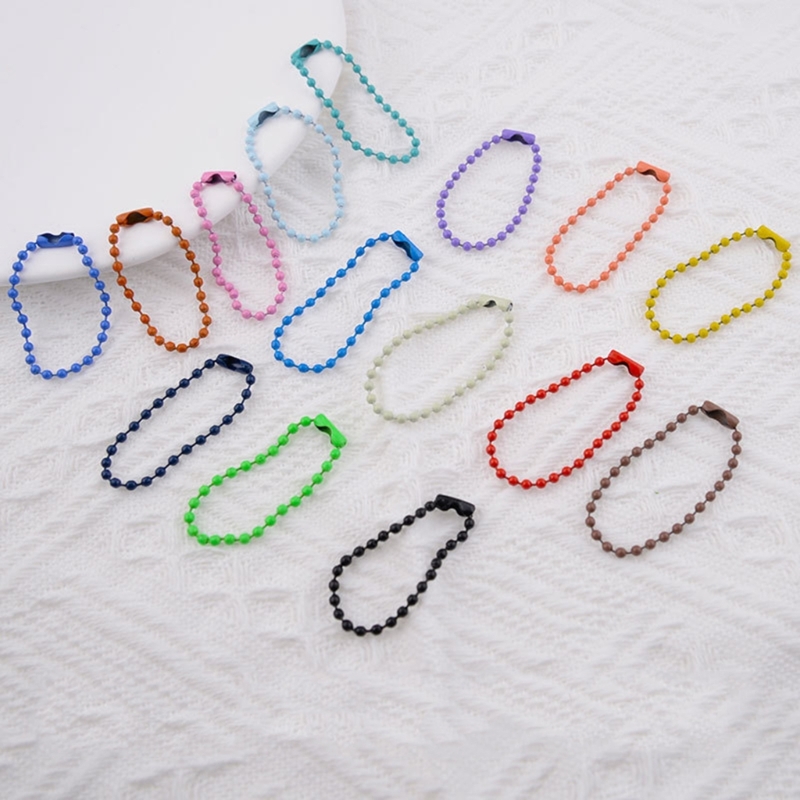 100 Stück DIY-Bastler, bunte Perlenkette für sterben Schmuckherstellung, Schlüsselanhänger-Dekoration