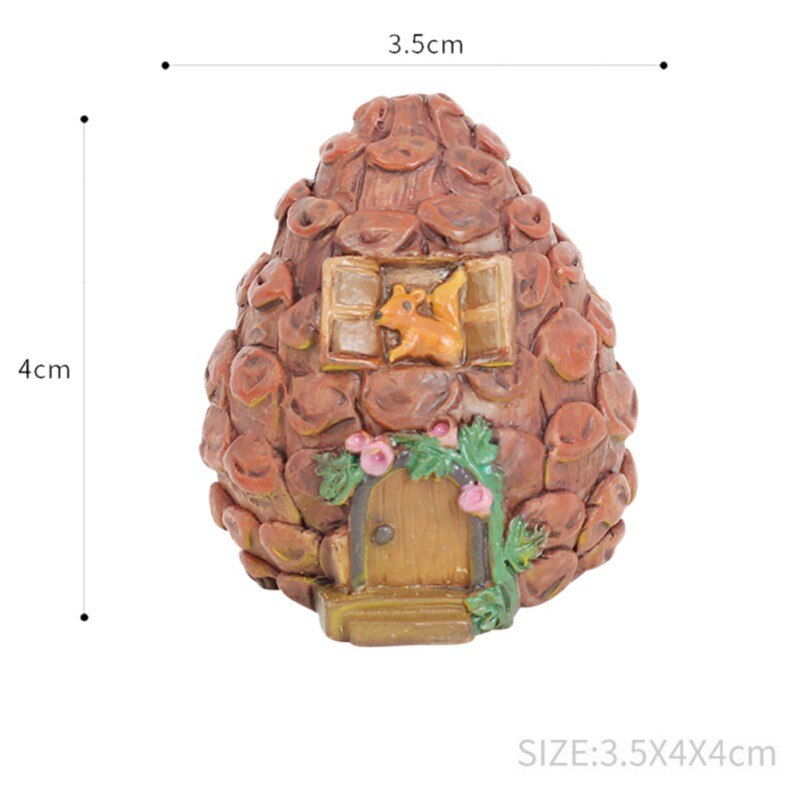 Mini Resin Micro Landscape House Miniature House Fairy Home Garden Decoration Crafts Fairy Garden Pumpkin Room Decor: A2