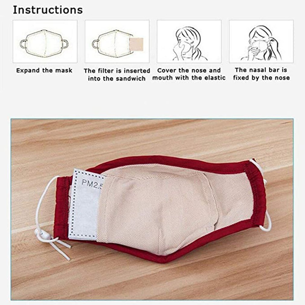 PM2.5 Activated Carbon Filter 5 Layers Replaceable Anti Haze Filter PM2.5 Practical Replaceable Filters