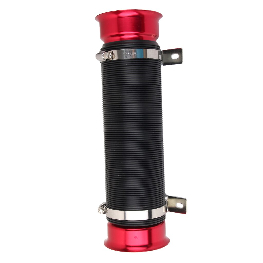 Universal 3" 75MM Flexible Cold Air Intake Pipe Inlet Hose Tube Car Red