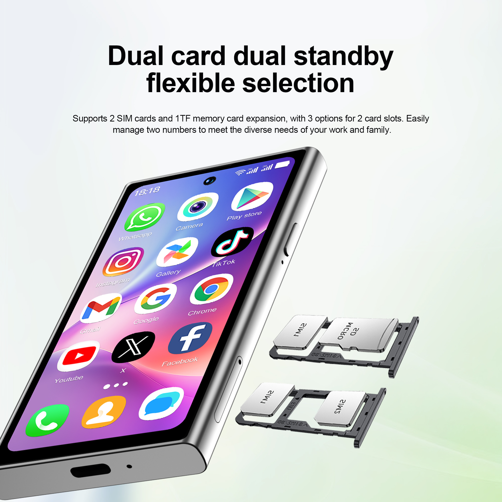SERVO S27 Mini-Smartphone Android 10.0 WCDMA 3G Mobilfunk Dual SIM 4,0" Display GPS 2000mAh 2+16GB Pocket Smartphones Play Store