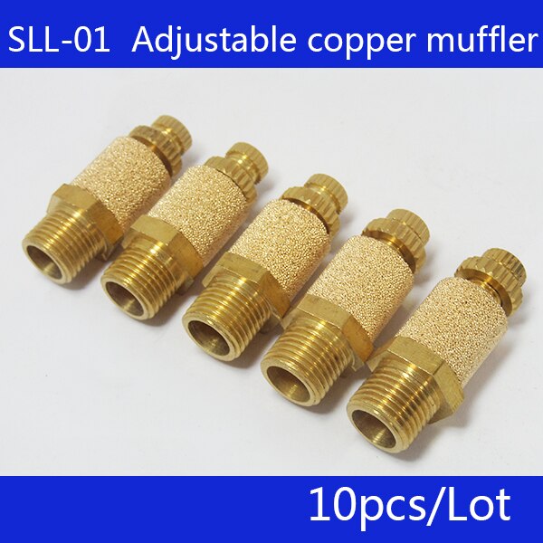 10pcs/lot Series throttle silencer SLL-01,Thread 1/8&quot; copper silencer