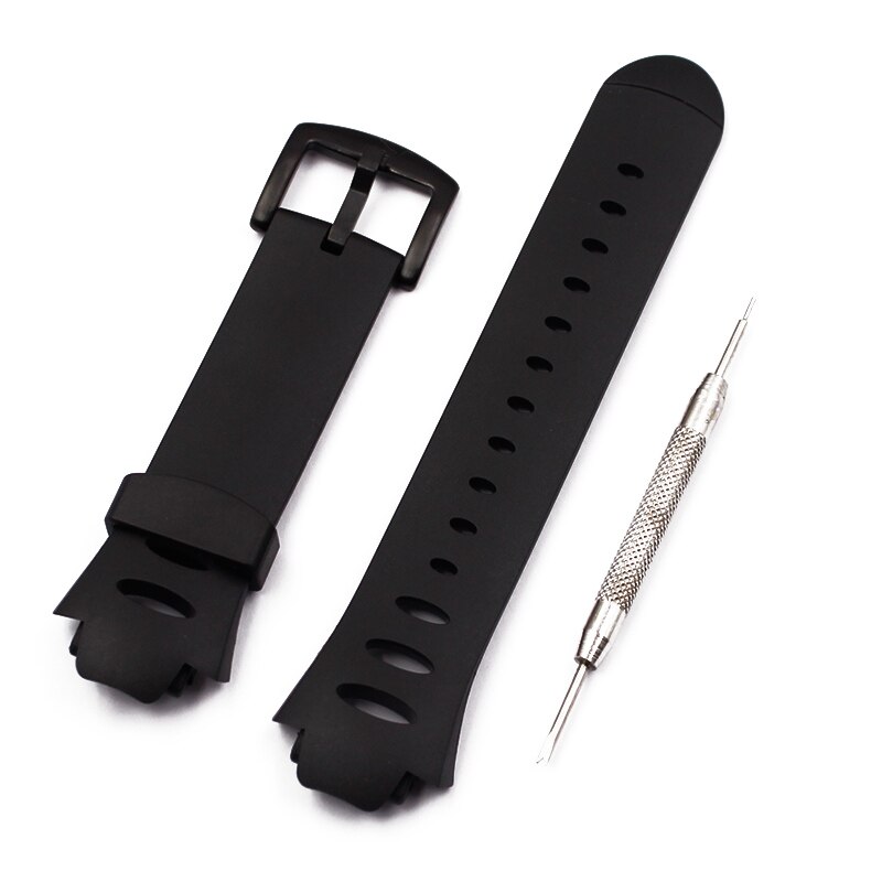 Watch Accessories For Suunto Observe Strap X6HRM Strap Observe Watch Strap SRSTTT Rubber Strap: Black buckle