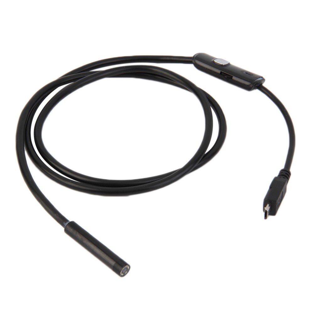 1 M /7mm Lens USB Cable Mini Rigid Inspection Camera Snake Tube Waterproof Endoscope Borescope with 6 LED for Android