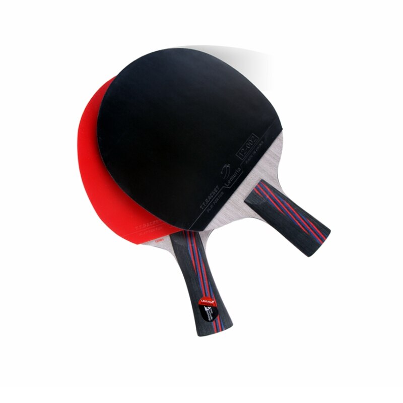 Lemuria karbonfiber 7.6 karbon 13 lag 7.6 wrb cr senior blå svamp bordtennisracketer dobbelt ansikt kviser-i gummier