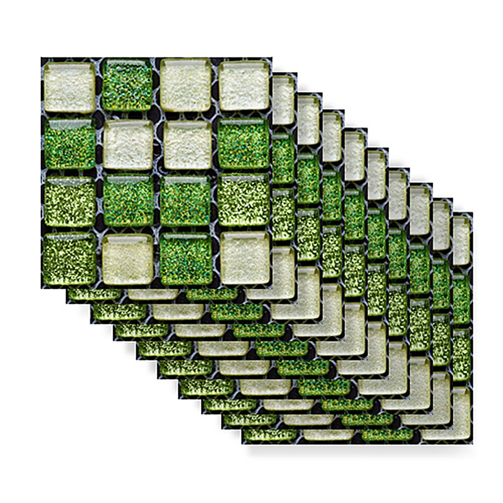 10pcs/set Mosaic Wall Tile Stickers Waterproof Self-adhesive Floor Decals Bathroom Wall Tile Stickers Decor Waterproof *: 7
