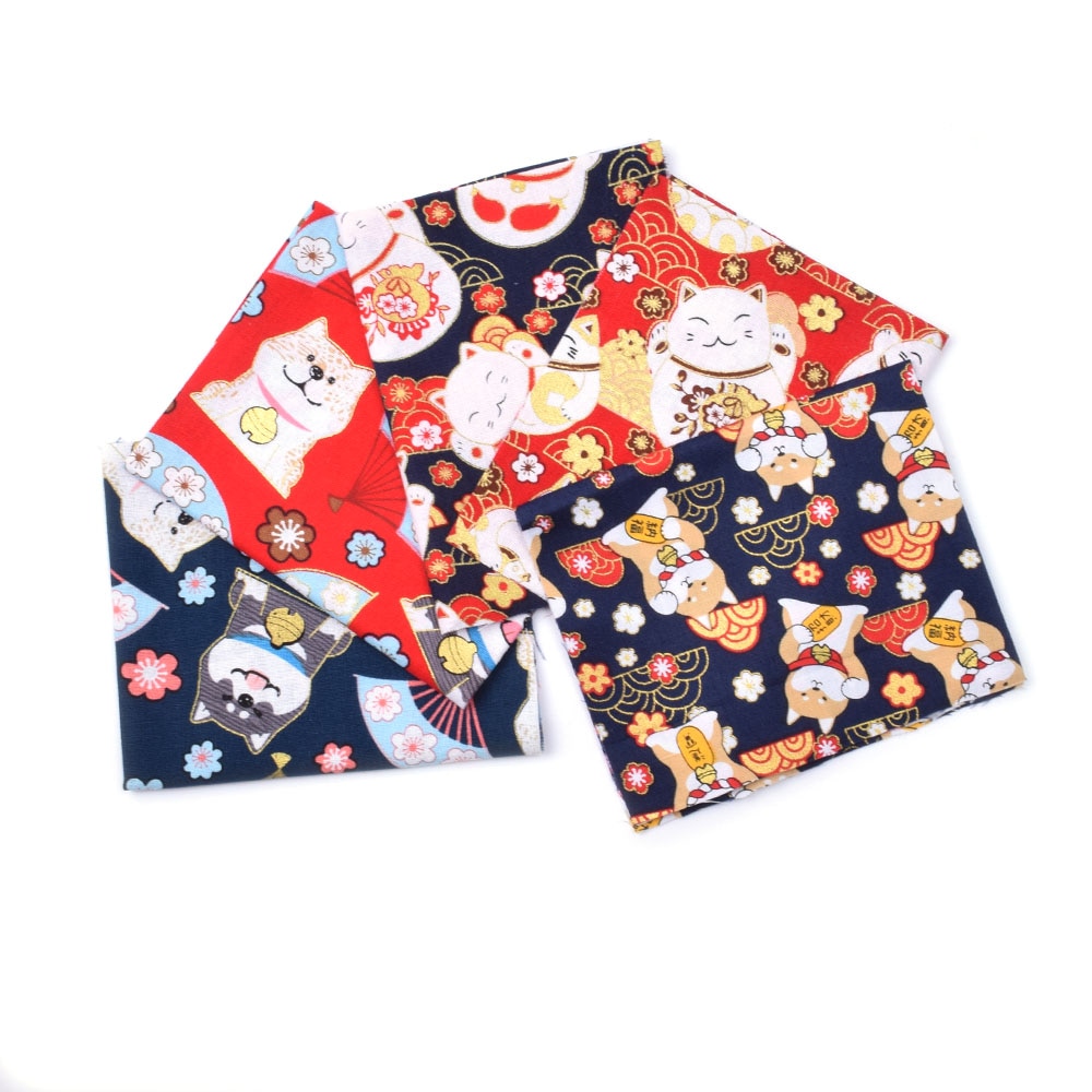 Gjør-det-selv 5 stk/partier 20 x 25cm sefyr-kattmønster 100%  pur-skjære bomull lappeteppestoffbunt sy quilting til håndlaget