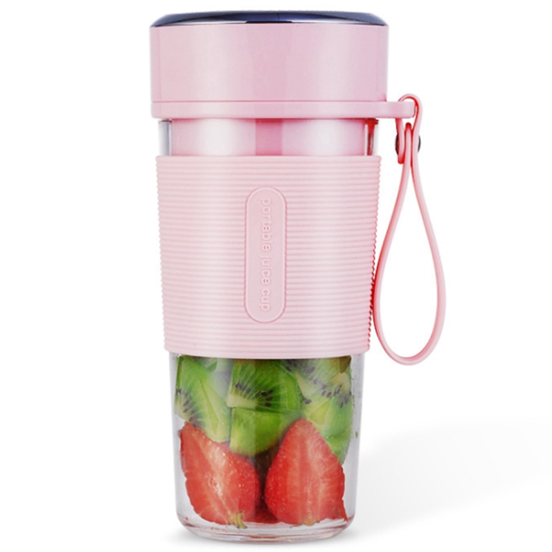 Personal Blender for Shake and Smoothie Portable Fruit Juice Mixer Rechargeable Personal Size Blender for Travel: Pink