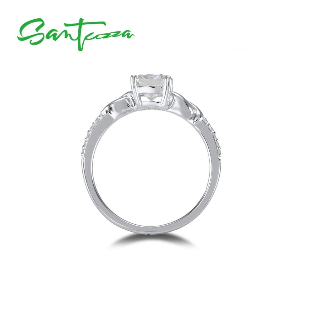 Santuzza Anelli D'argento per le Donne di Fidanzamento Anello di Cerimonia Nuziale Pietre DELLA CZ Anello fascia di Cerimonia Nuziale Puro 925 sterlina d'argento Gioelleria Raffinata E Alla Moda