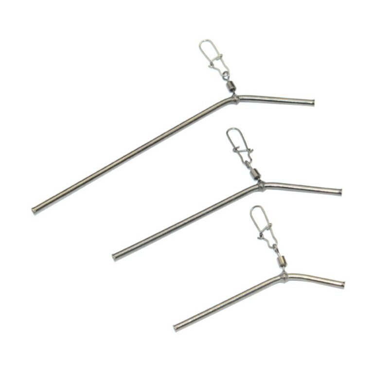 5 stk . 50mm/70mm/90mm små messingrør fiskebalancestik fiskegrej anti-tangle bomme havfiskeri tilbehør