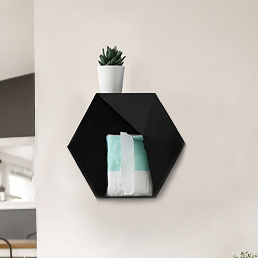 Förvaringsställ form vardagsrum väggmonterat geometriskt stansfritt väggdekoration hem badrum hylla förvaringsställ