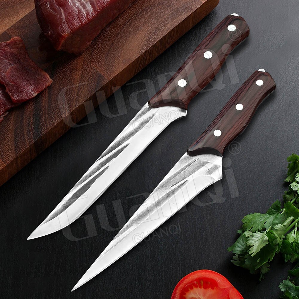 1-3PCS Forged Boning Knife Set Handmade Cleaver Knife Kitchen Knife Wooden Handle Knife for Kitchen Items