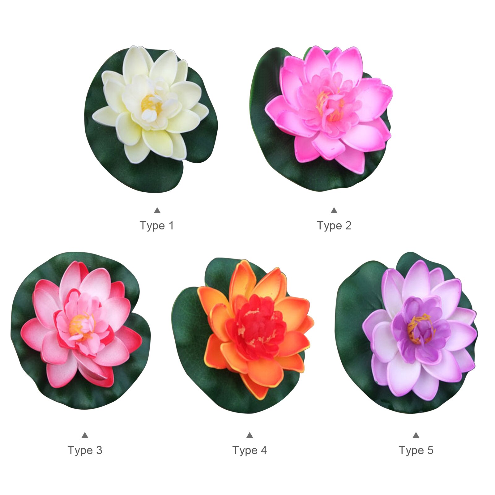 4 Inch Kunstmatige Drijvende Lotus Bloemen Water Vijvers Foam Lotusblad Nep Lelie Pad Drijvende Zwembad Thuis Vijver Decoratie Planten