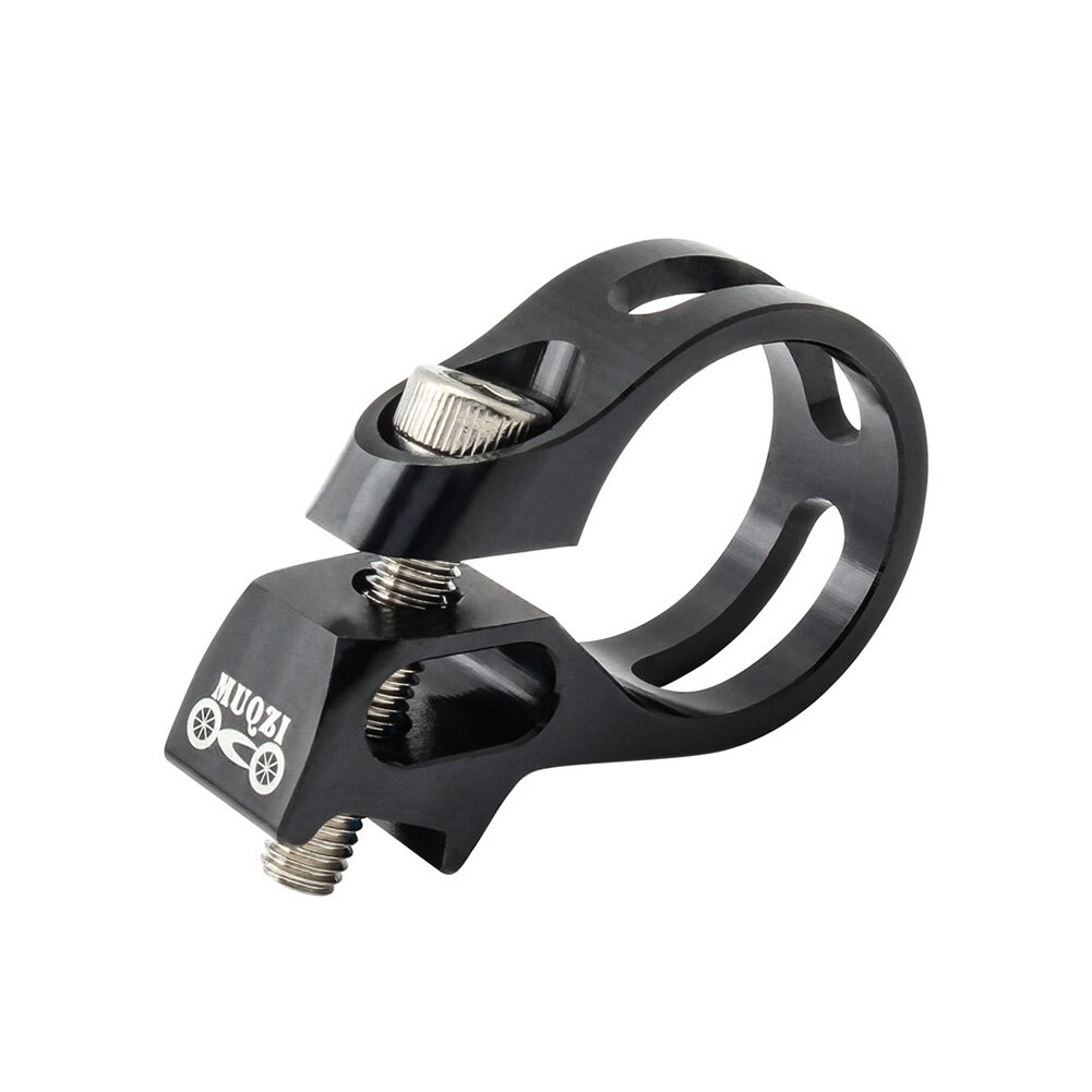 Aluminium Mountainbike Shifter Trigger Clamp Fiets Voorderailleur Clip Lock Remhendel Vaste Ring Fietsen Onderdelen: Black