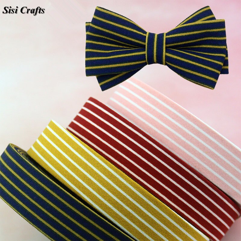Sisi Crafts Tape Black Red Stripe Ribbon 25mm 10mm 40mm Cotton Fabric Bias Trim Layering DIY Hair Bow Tie Collar Sewing Material