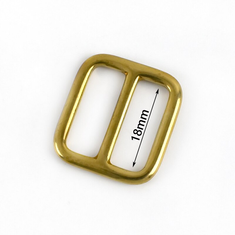 5/10Pcs 18-38mm fibbie per cinture tri-glide in ottone massiccio cinturino per borsa regolare fibbia tessitura cursore fibbia cinturino fai da te accessori gancio: 10Pcs / Brass-18mm