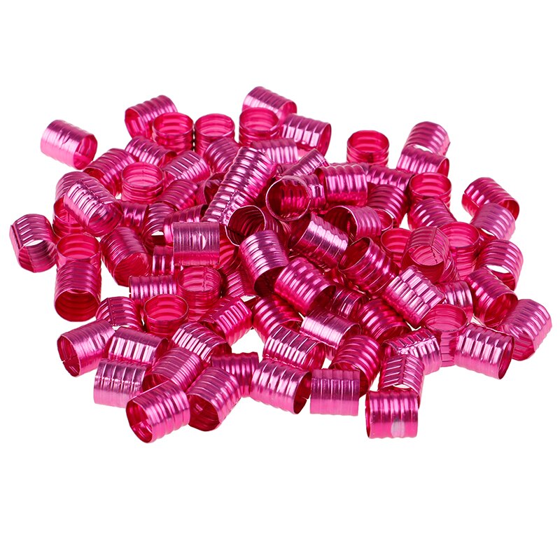 100Pcs/pack Dreadlocks Beads Rings Adjustable Hair Beads Hair Extensions Cuff Clip Links Rings Tubes Styling Tool: RS