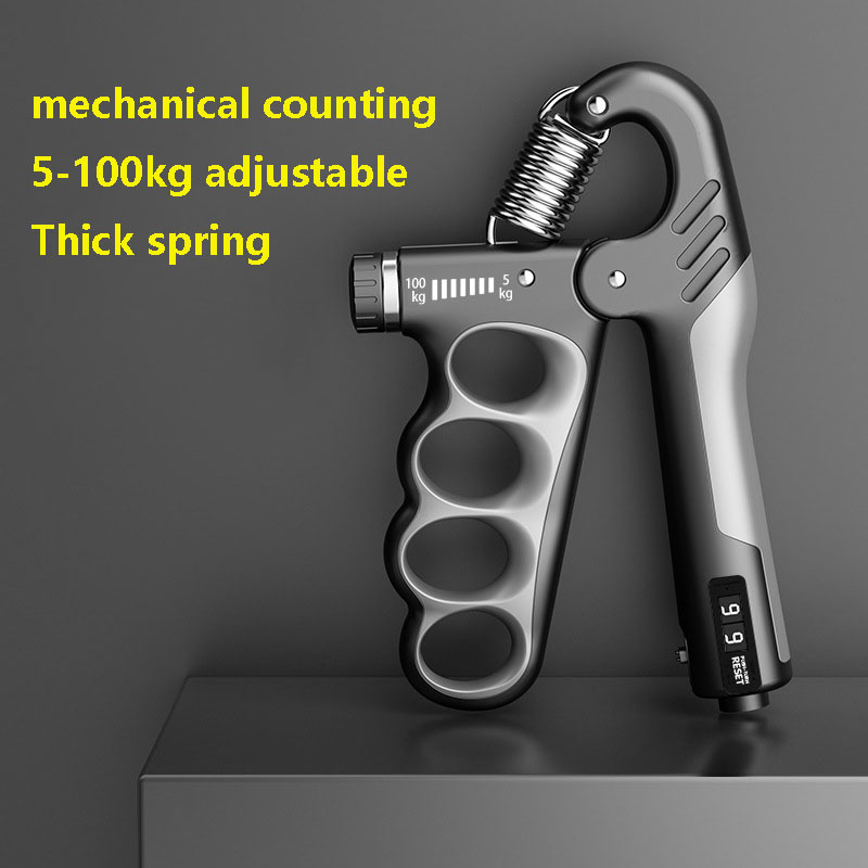 Grip dynamometer male arm strength training electronic counting five-finger exerciser 100kg fitness mechanical record: Blue