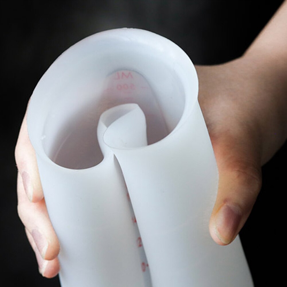 500Ml Silicone Measuring Cup Flexible Chocolate Butter Flour Measuring Cups Kitchen Measuring Cup Beaker Baking