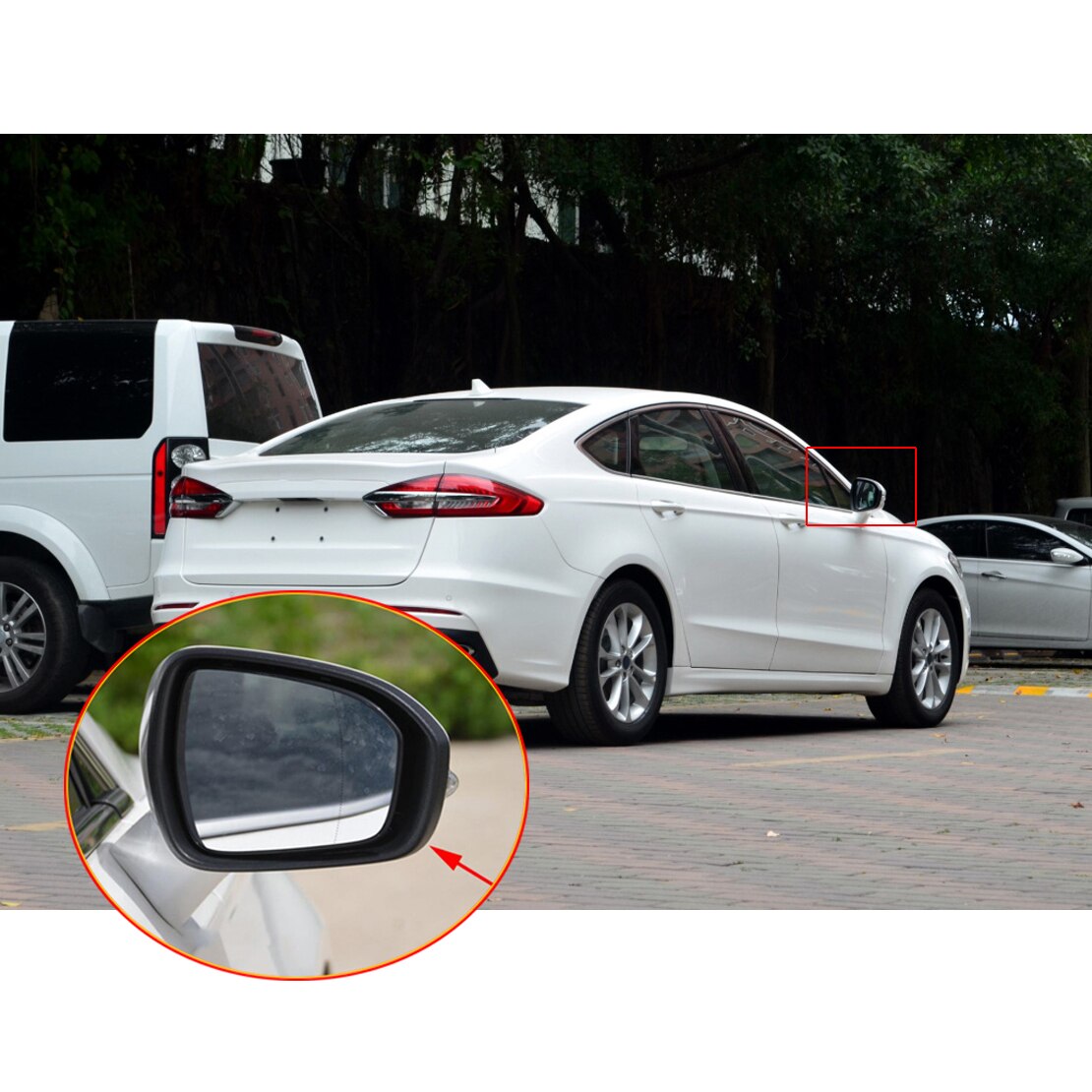 Bil höger sida dörr vinge spegel täckhållare svart passar för ford mondeo v