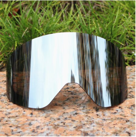 Ski Goggles with Magnetic Double Layer Lens Magnet Skiing Anti-fog UV400 Snowboard Goggles Men Women Ski Glasses Eyewear: silver