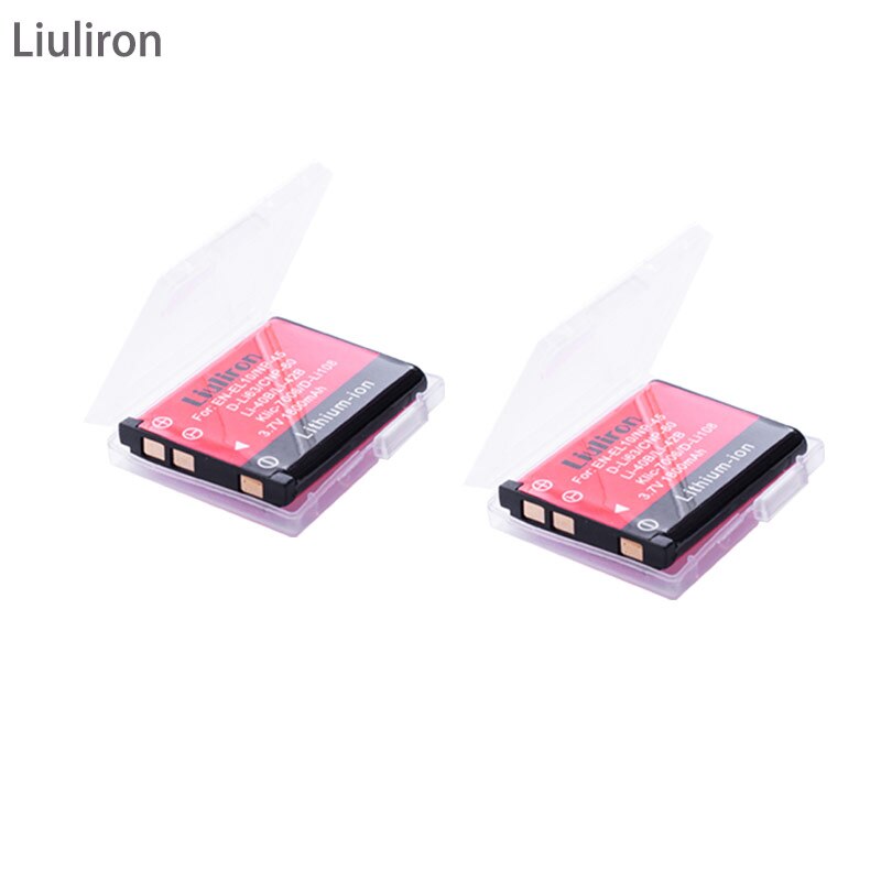 4x Li-40B Li 40B 42B batería + cargador para Olympus Li-42B NP-45 para Nikon EN-EL10 D-Li63 D-Li108 NP-80 CNP80 KLIC-7006
