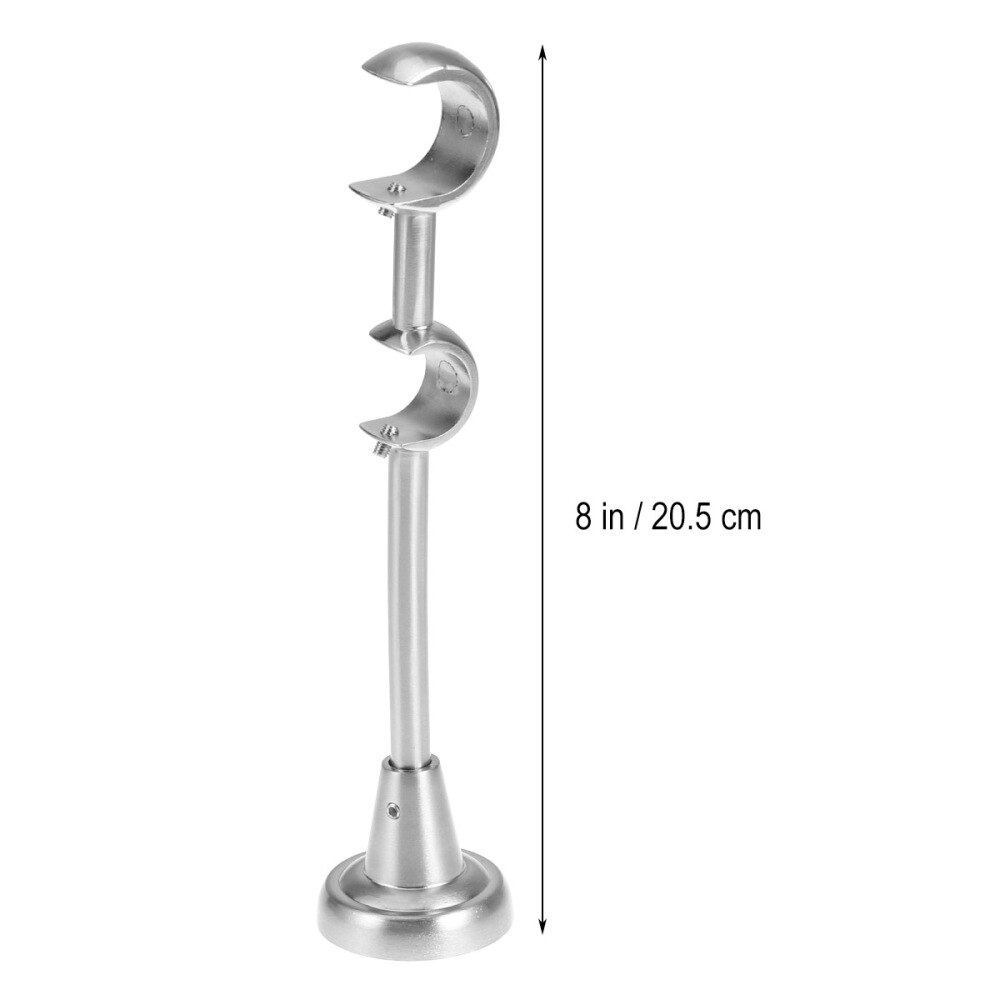 2 PCS 20mm/25mm Heavy Duty Dual Curtain Rod Brackets Practical Curtain Drapery Rod Holder